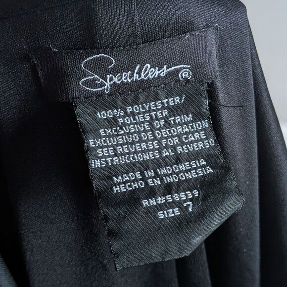 Vintage Y2K Speechless Wrap Dress Green Floral Midi Bow Summer Jrs Size 7 - Picture 8 of 12